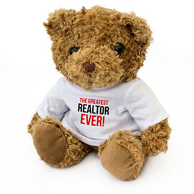 NEW - GREATEST REALTOR EVER - Teddy Bear - Cute Cuddly Soft - Gift Present Award