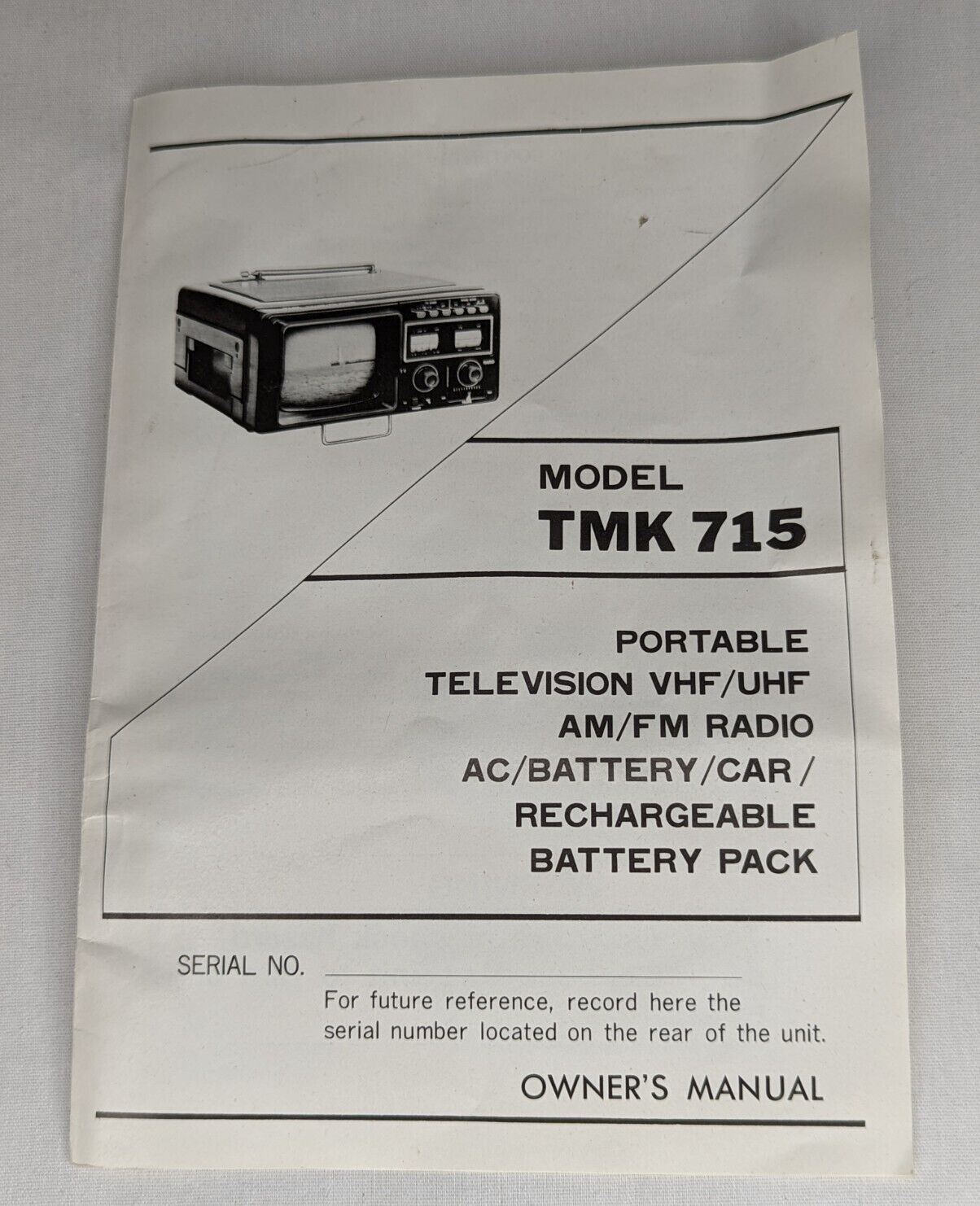 Model TMK 715 Owners Manual  Only For Portable 6