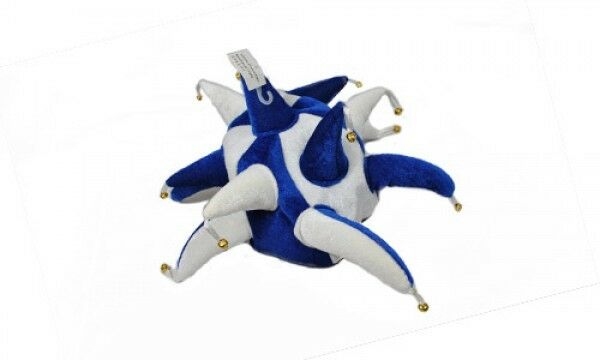 Royal Blue And White Supporters Jester Hat - Fancy Dress