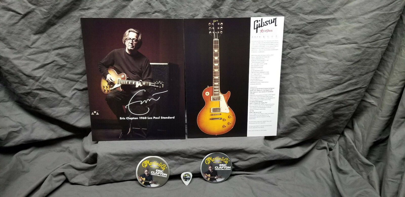 Eric Clapton<> Gibson Promo<>martin Sticker~magnet~pick<>