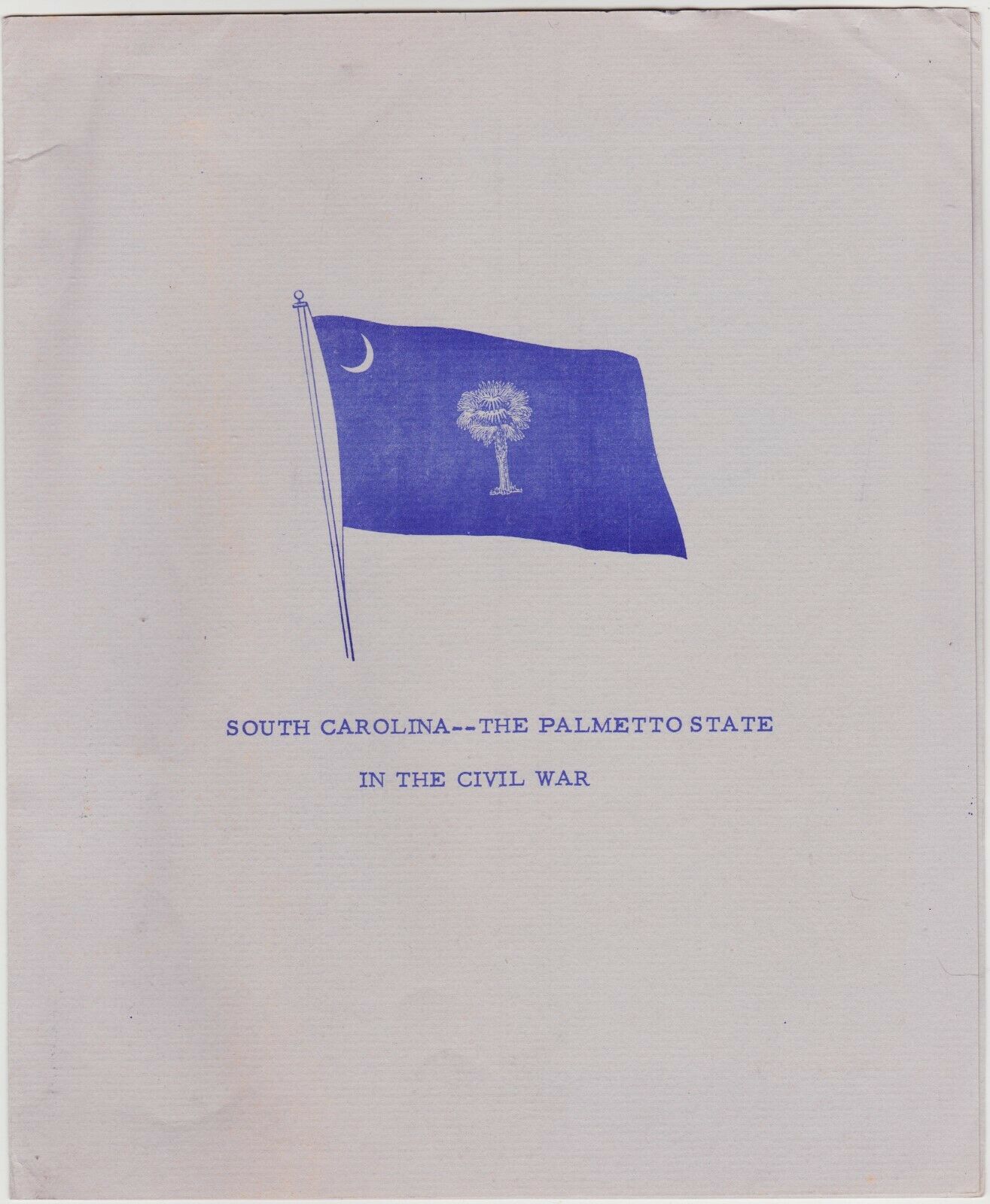 1950's South Carolina In The Civil War Brochure