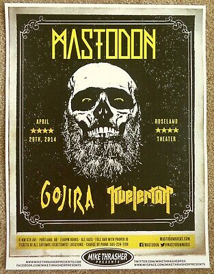 Mastodon Gojira 2014 Gig Poster Portland Oregon Concert
