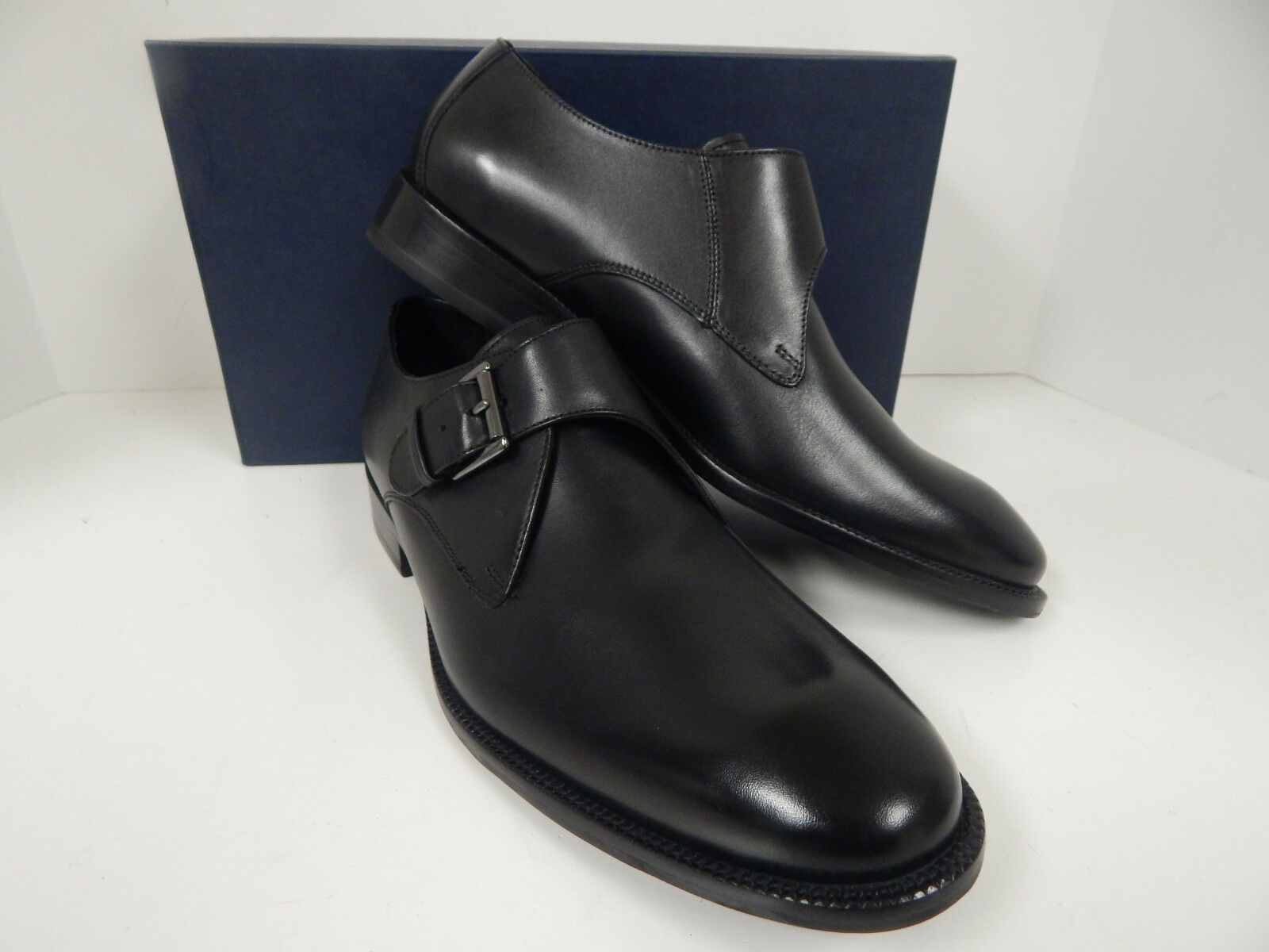 Cole Haan Williams Black Leather Monk Strap With Combination Soles-New
