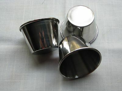2.5 Oz Stainless Steel Souffle Cups For Drawn Butter,cocktail Sc,dipping Sc 12pc