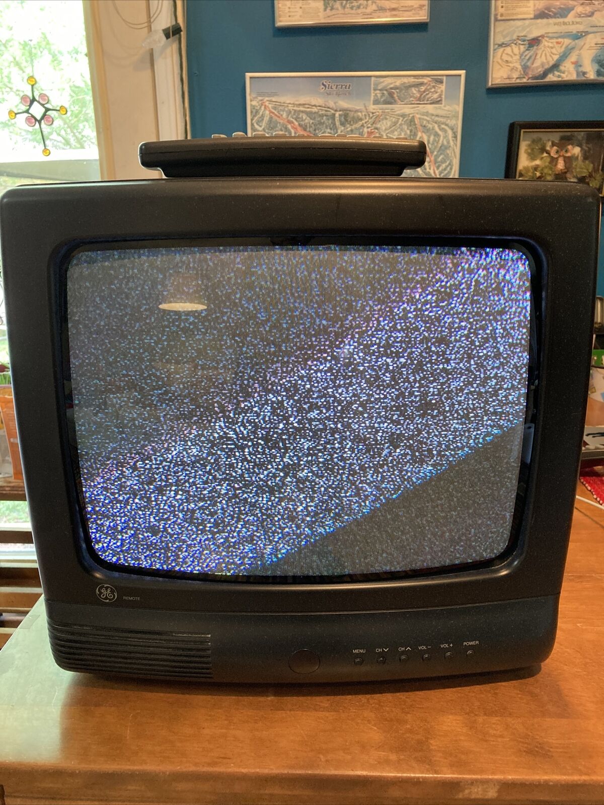 Vintage GE 13” TV With Remote 1993 Black Box Working