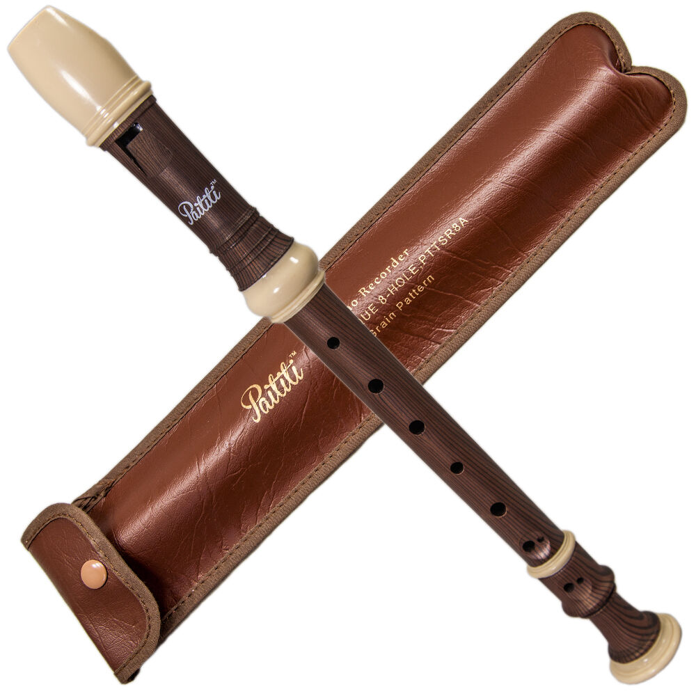 New 8 Holes Teacher Approved Wooden Pattern Soprano Recorder - Baroque/german