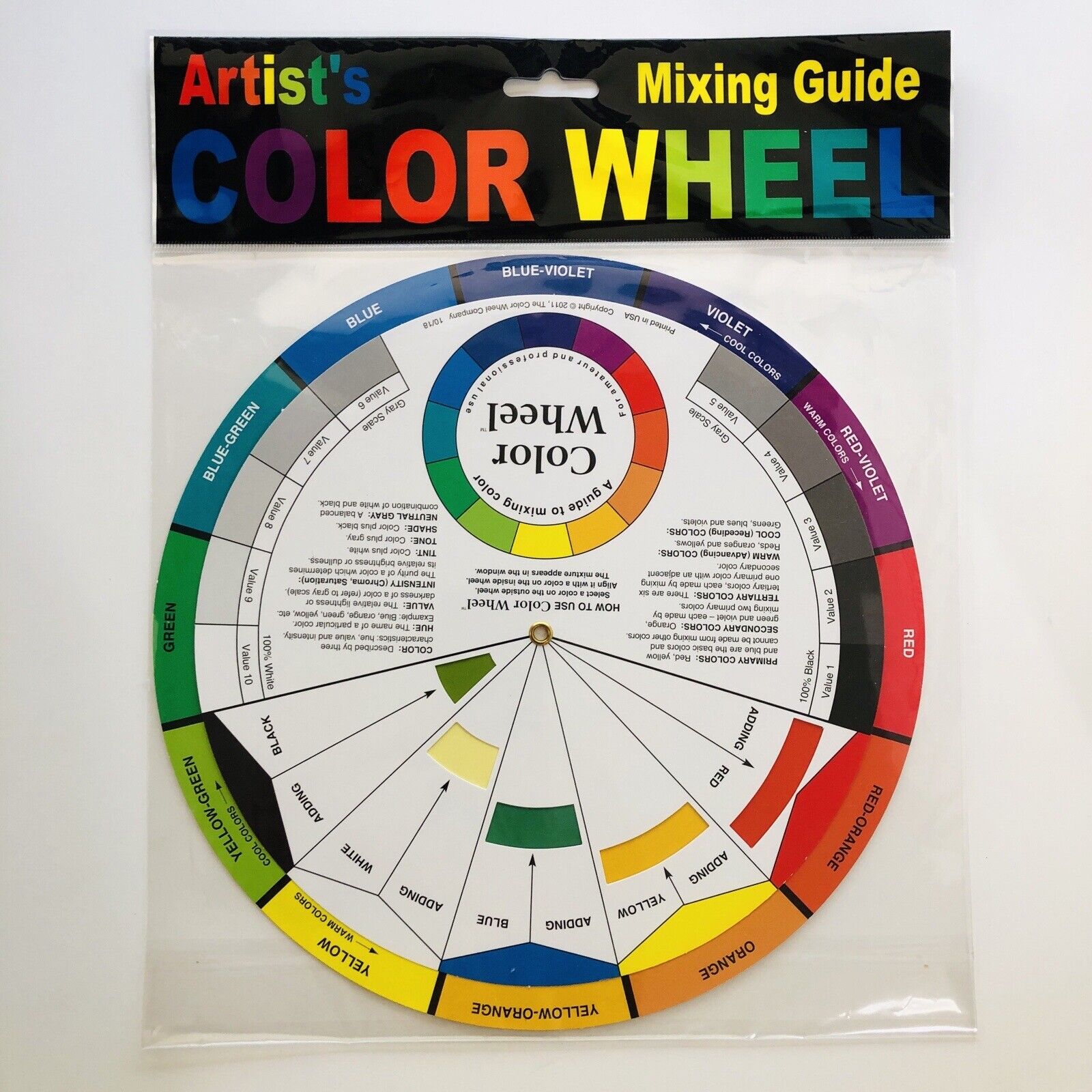 Artist's Color Wheel Mixing Guide For Amateur Or Professional Supplies Tools New