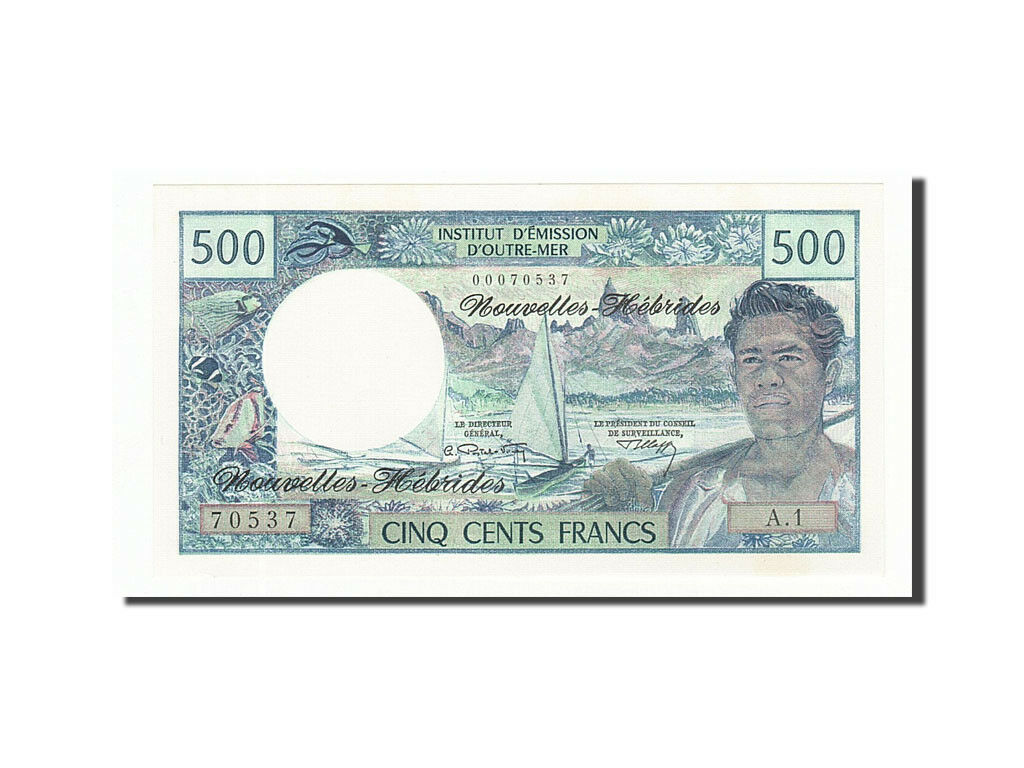 [#158414] New Hebrides, 500 Francs, 1970, KM #19a, UNC(65-70), A.1 70537