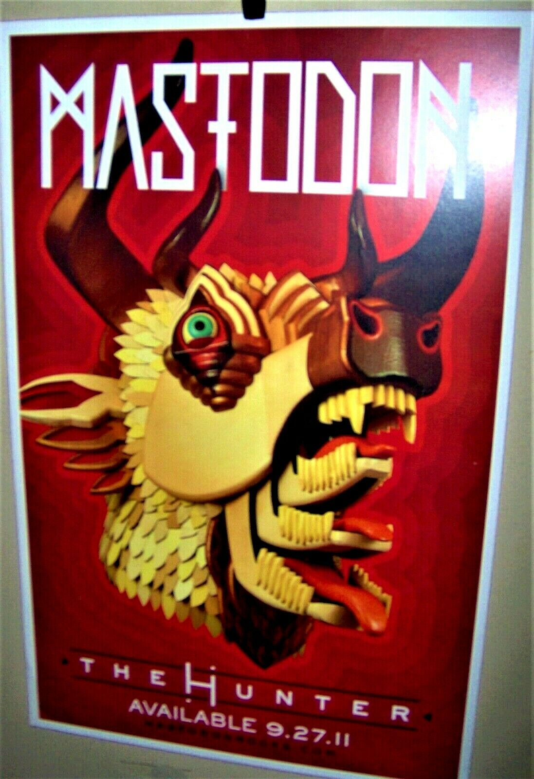 Mastodon  The Hunter Full Color Poster 2011 Very Cool