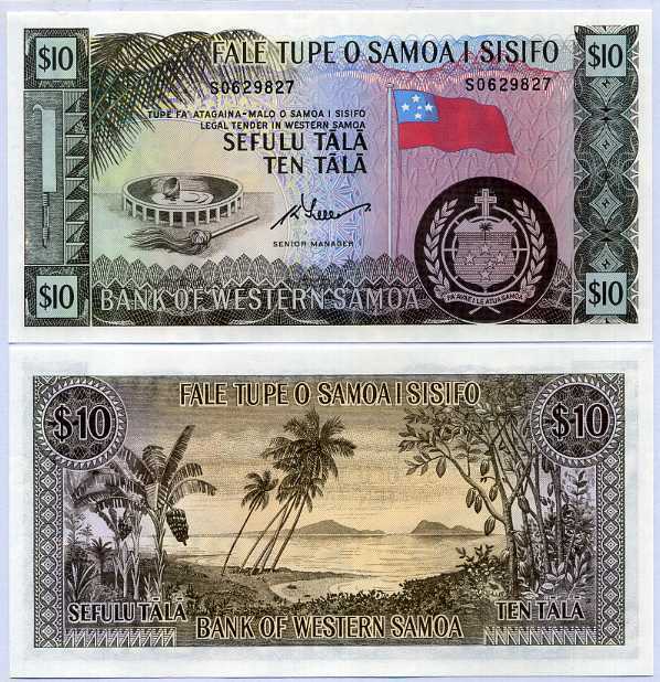 Western Samoa 10 Tala 1967/2020 P 18 DRP OFFICIAL PRINT P 18 UNC