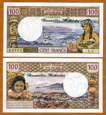 New Hebrides, 100 Francs, Nd (1977), Pick 18d, French Colonial (now Vanuatu) Unc