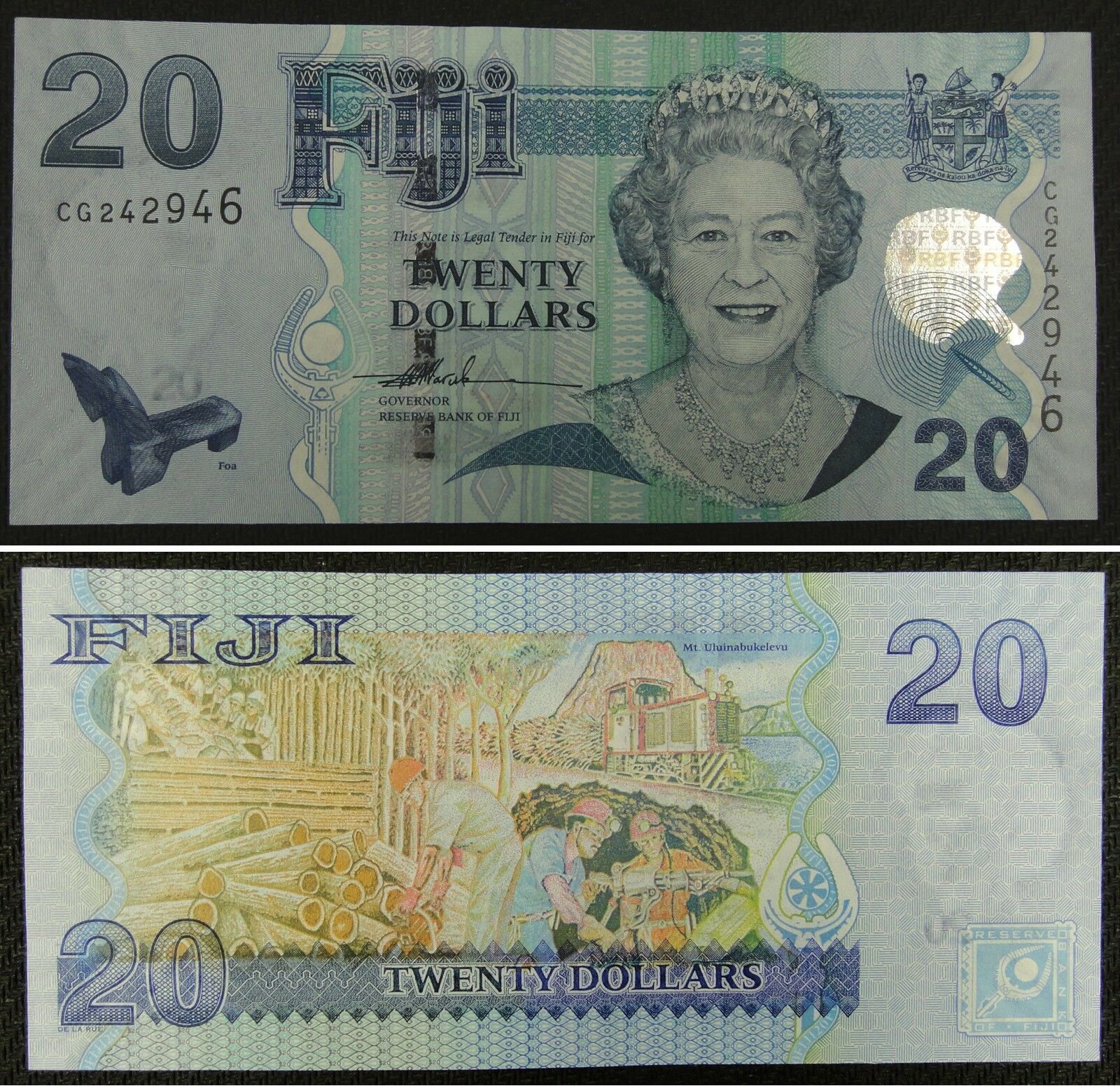 Fiji Banknote 20 Dollars Unc