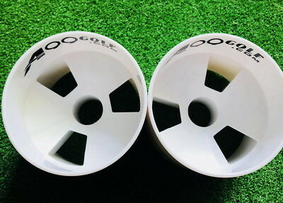 Pack Of 2 A99 Golf Green Hole Cup Plastic Practice Aids Putting Putter
